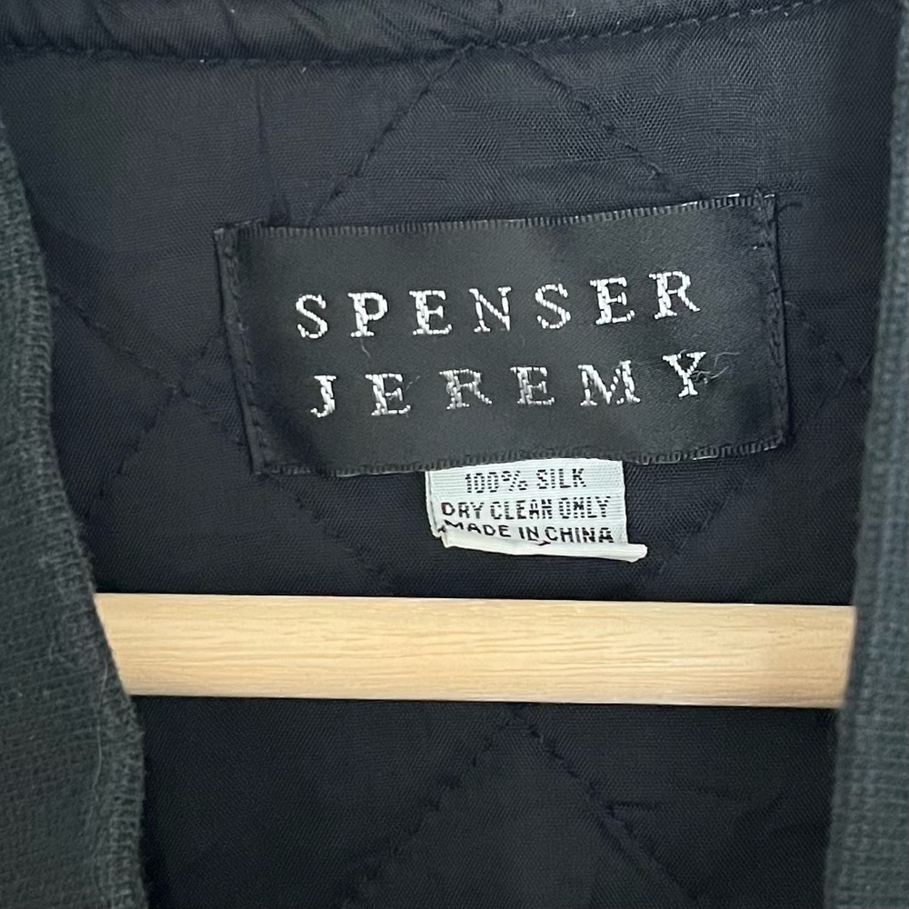 Vintage Spenser Jeremy Women's Silk Bomber Jacket Sz Large Animal Print 90s Y2K - Picture 6 of 6